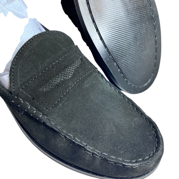Find Mens Cologne Penny Loafers Black Suede Leather Slip-Ons Shoes Size 10 NIB main image 9